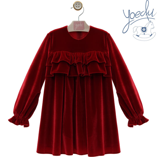 Abito in velluto rosso