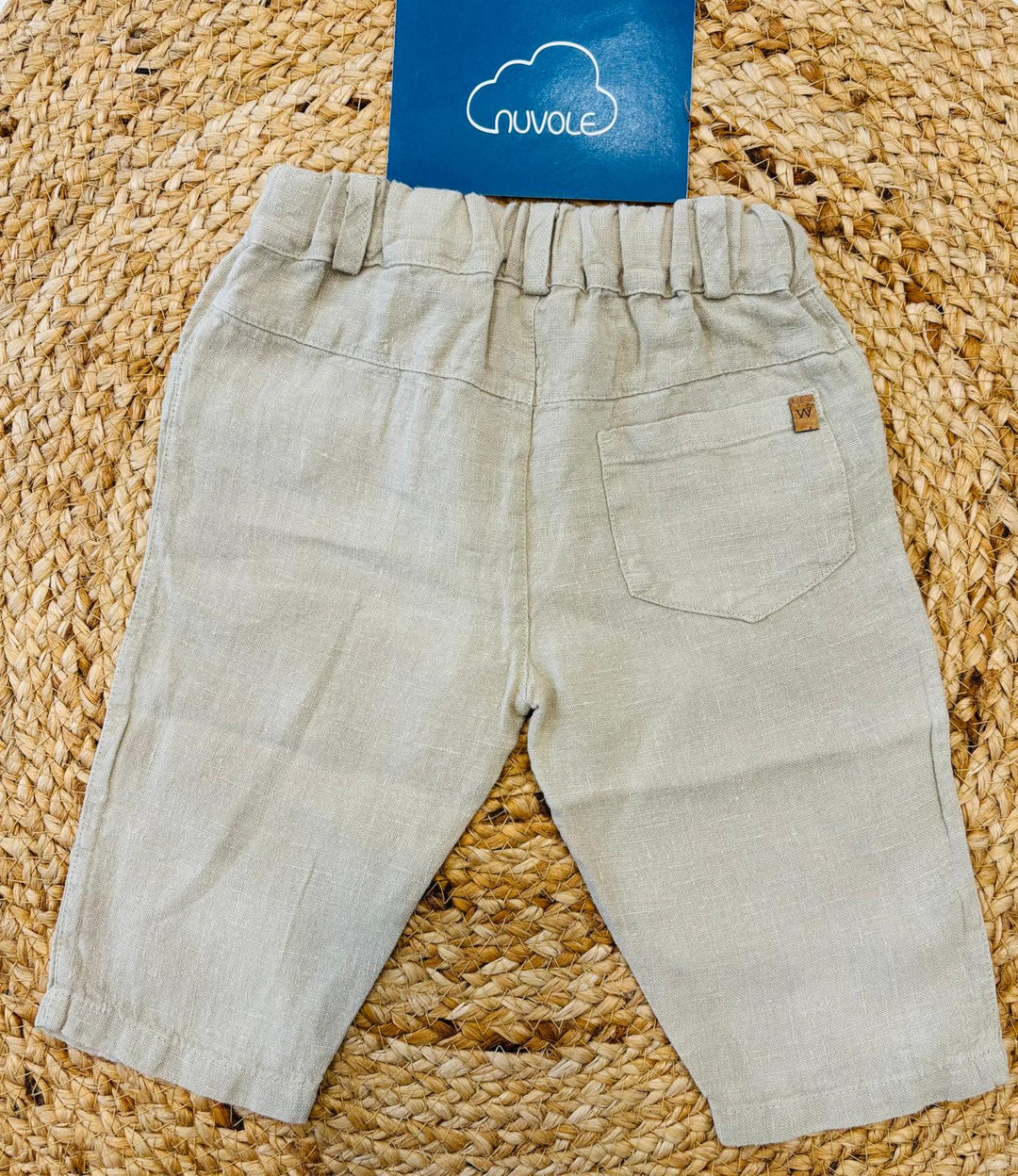 Pantalone in lino beige