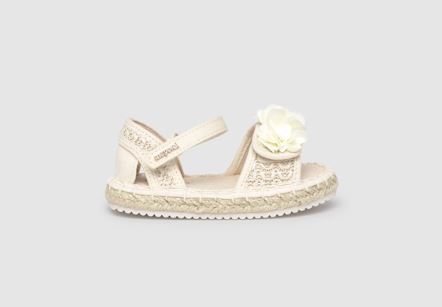 Sandalo espadrillas ecrù
