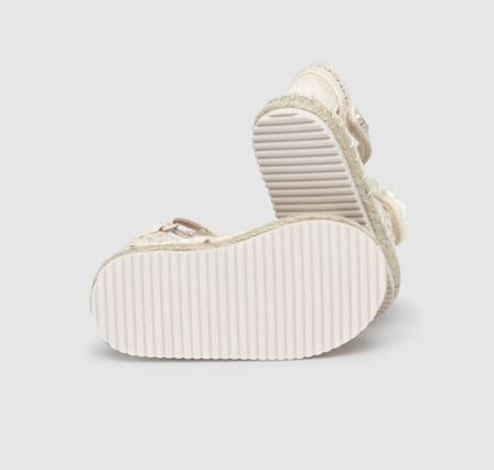 Sandalo espadrillas ecrù