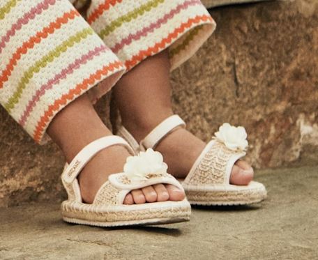 Sandalo espadrillas ecrù