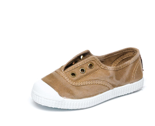 Sneakers in tela beige
