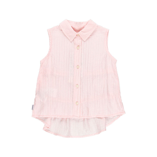 Camicia smanicata rosa