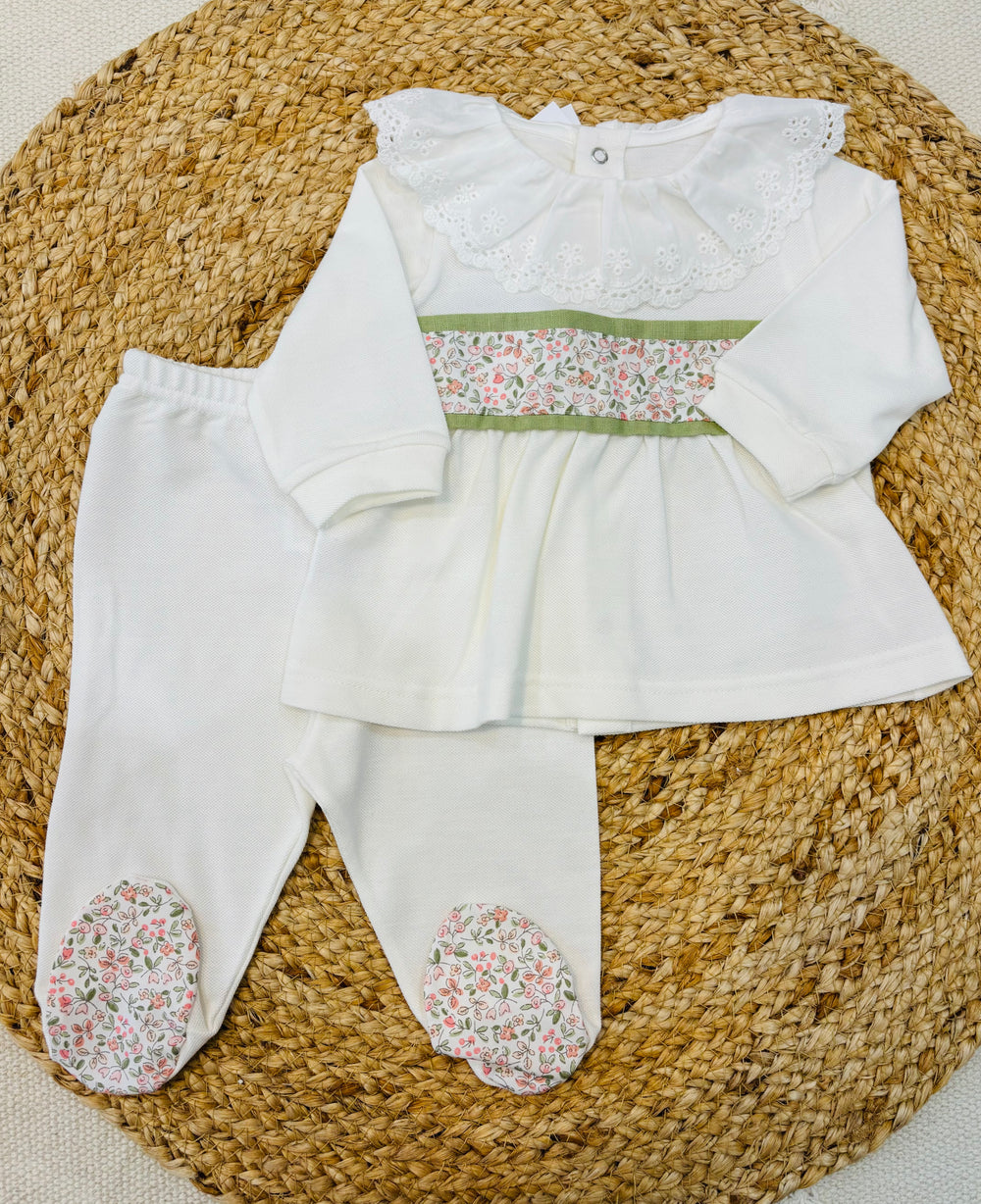 Tutina spezzata in piquet di cotone