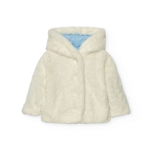 Giubbino in lana reversibile celeste