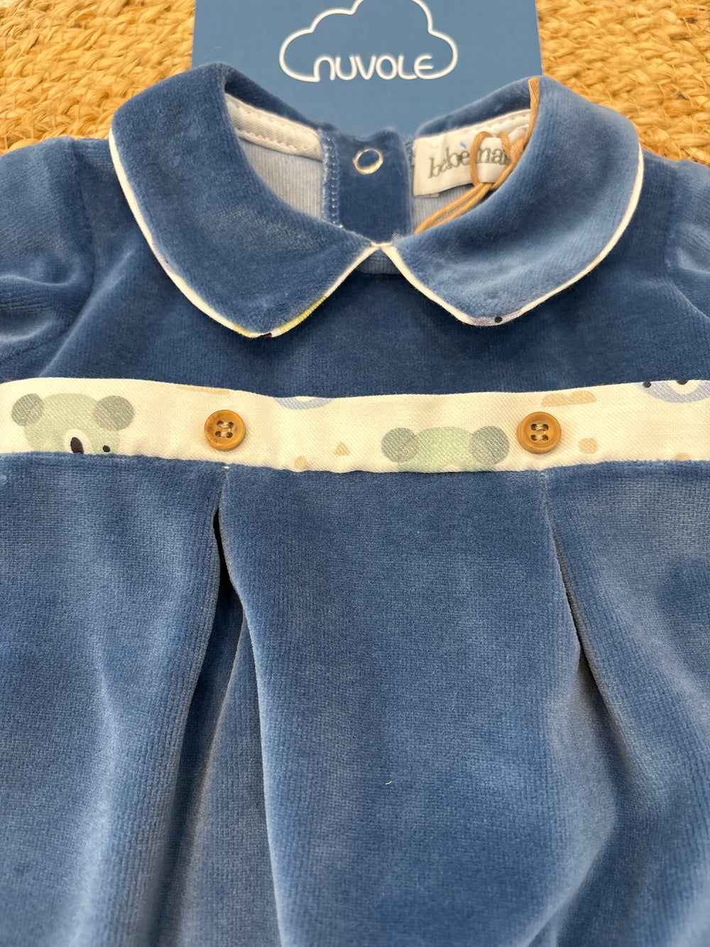 Tutina in ciniglia blu