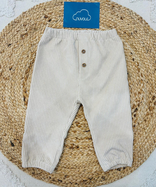 Pantalone in velluto beige
