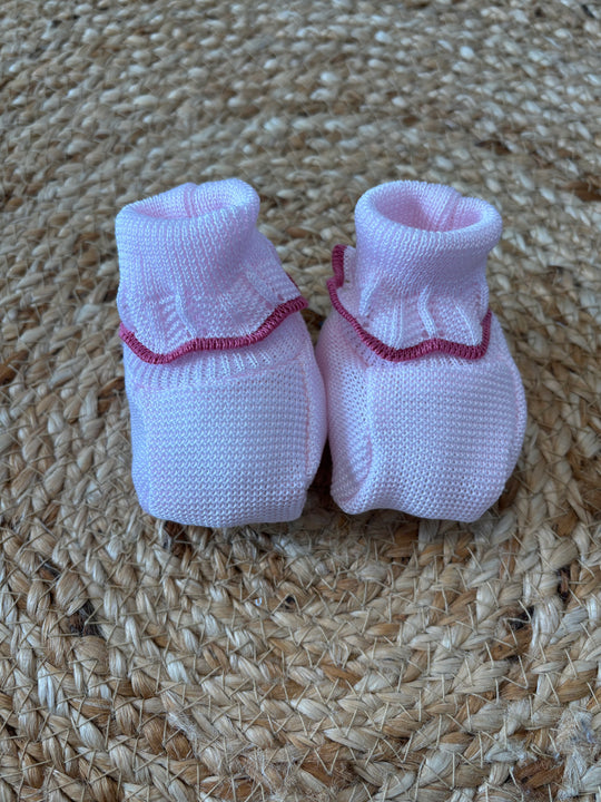 Babbucce in filo di cotone roselline