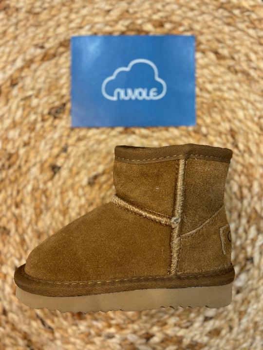Stivale in camoscio beige