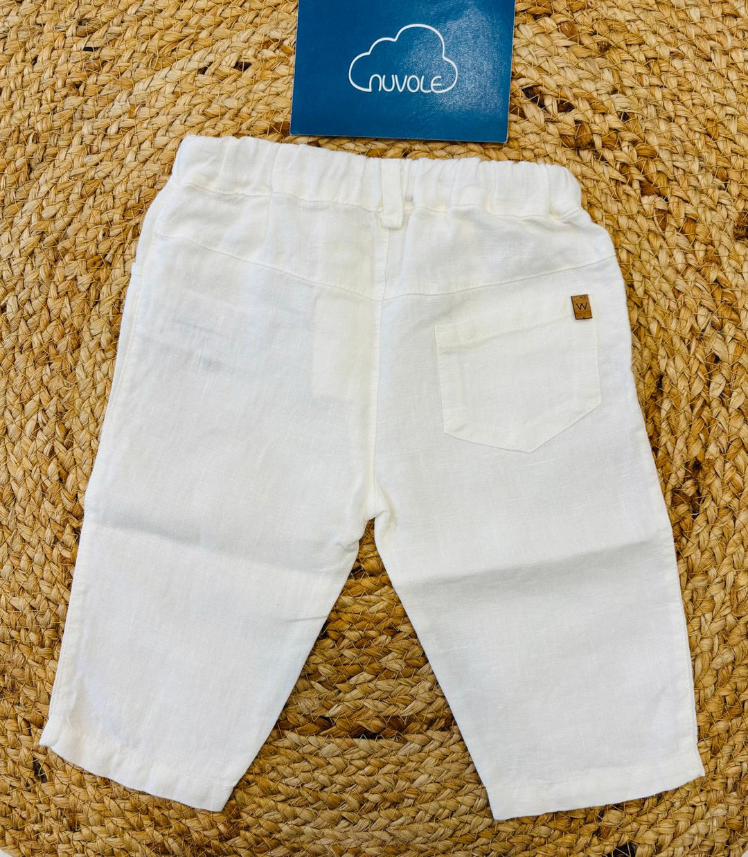 Pantalone in lino bianco