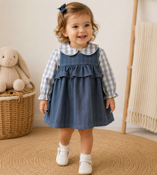 Abito con culotte e camicia a quadri