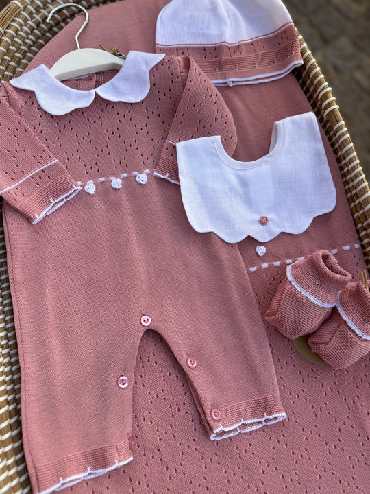 Tutina in filo di cotone roselline