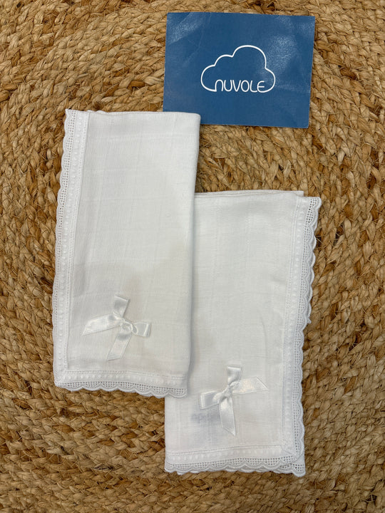 Quadrotti fiocco bianco