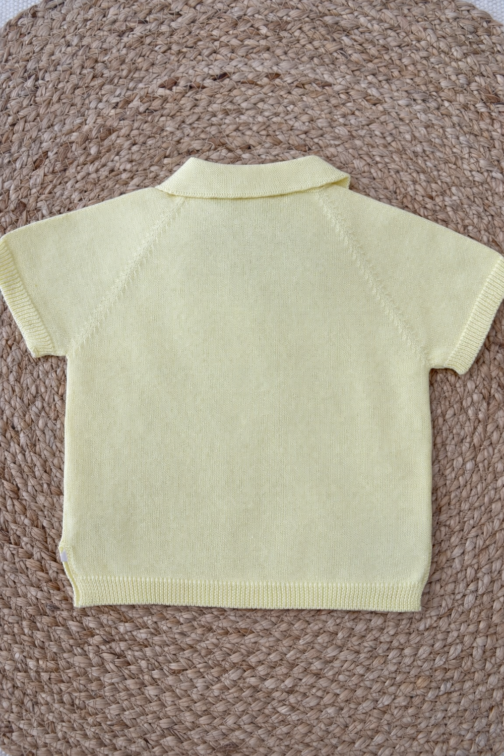 Polo in filo di cotone amarillo
