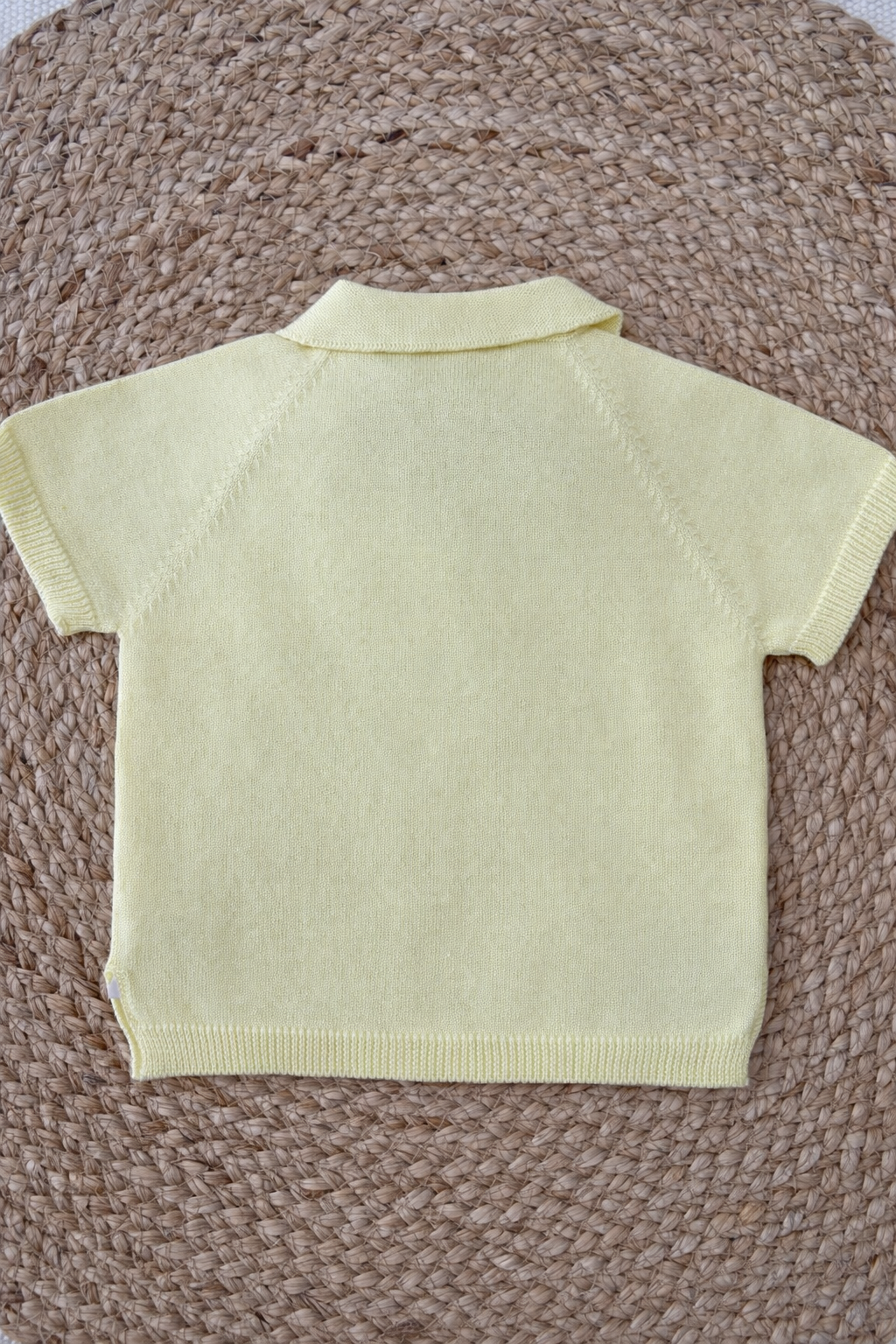 Polo in filo di cotone amarillo