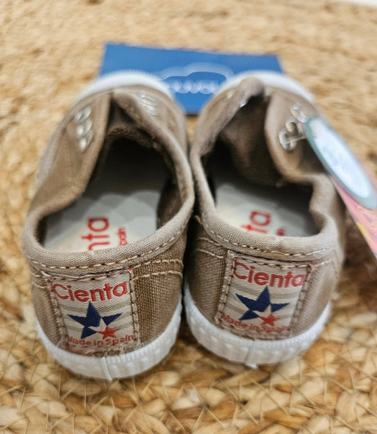 Sneakers in tela beige