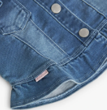 Giubbotto denim in jersey Bleach blu