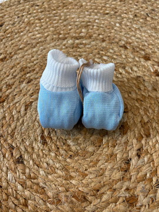 Babbucce in filo di cotone cielo