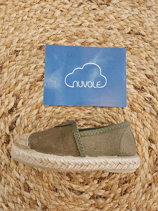 Espadrillas in tela kaki