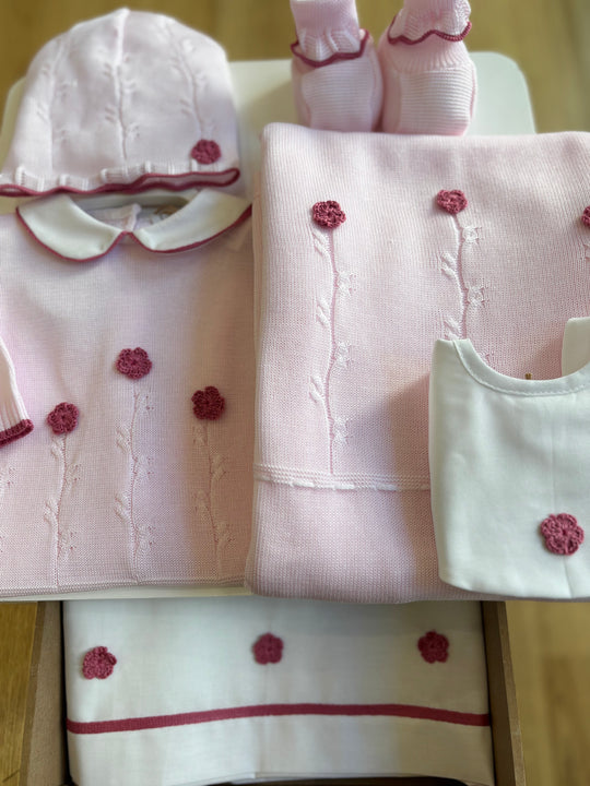 Tutina in filo di cotone roselline