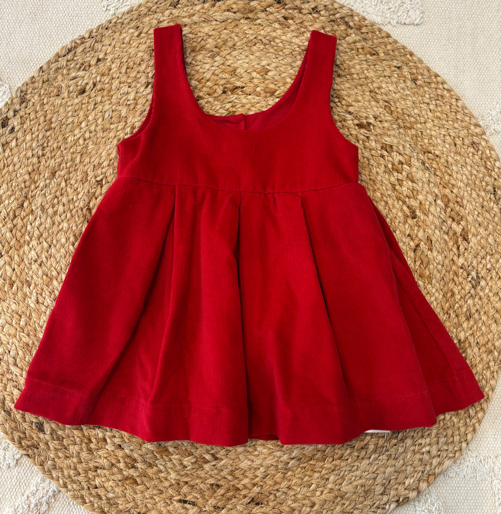 Scamiciata in velluto rosso