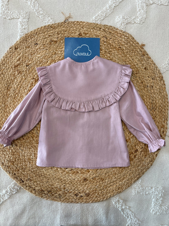 Camicetta con collo applicato