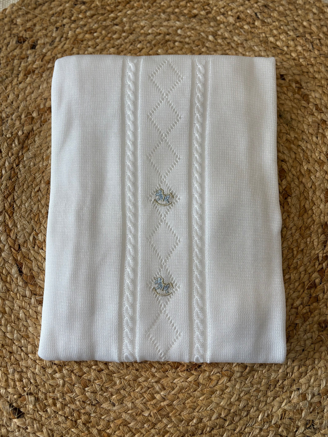 Coperta cavalluccio bianca