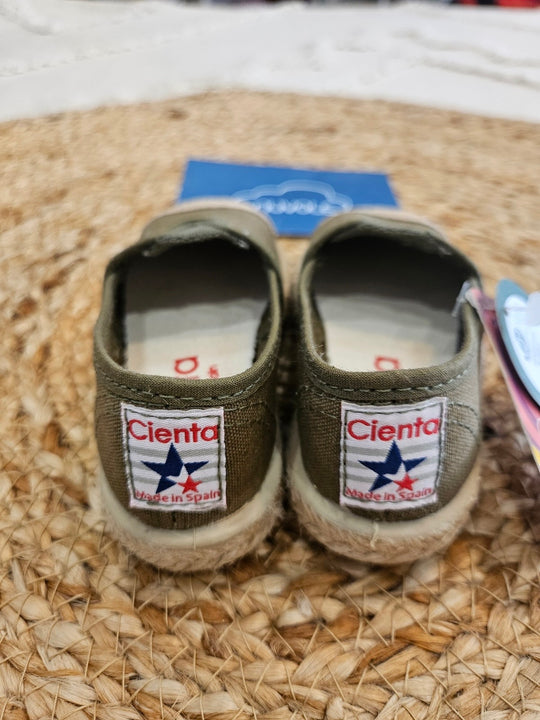 Espadrillas in tela kaki