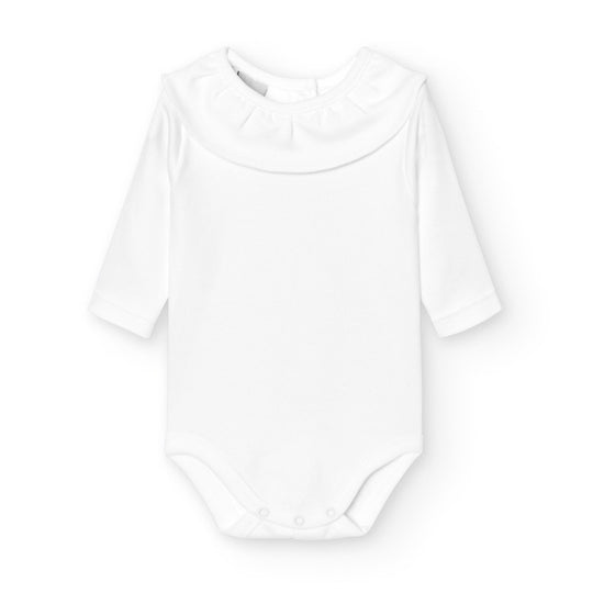 Body manica lunga con collo volant
