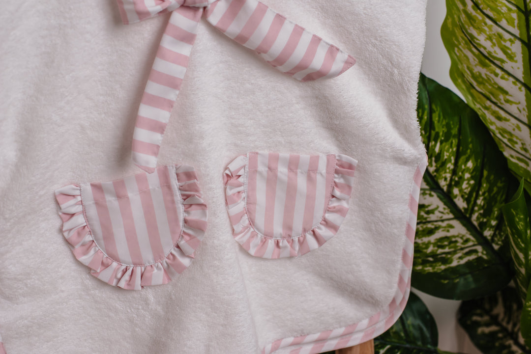Poncho righe rosa