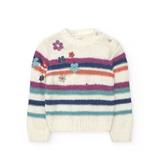 Maglione fiori  ricamati