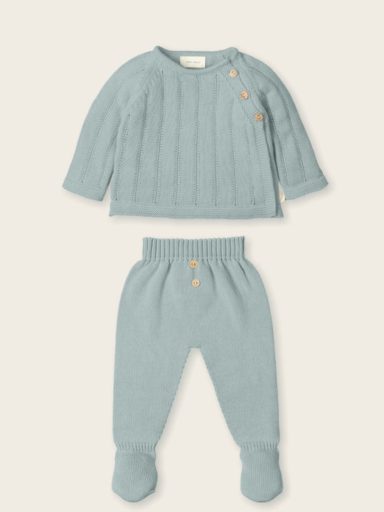 Set nascita in cotone organico green