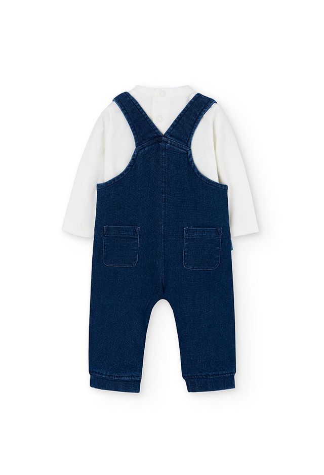 Completo salopette denim