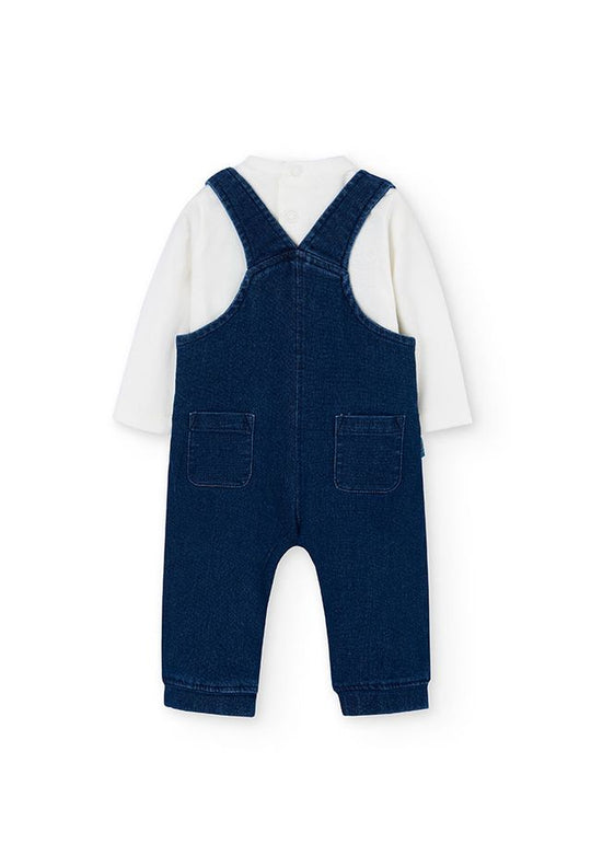 Completo salopette denim