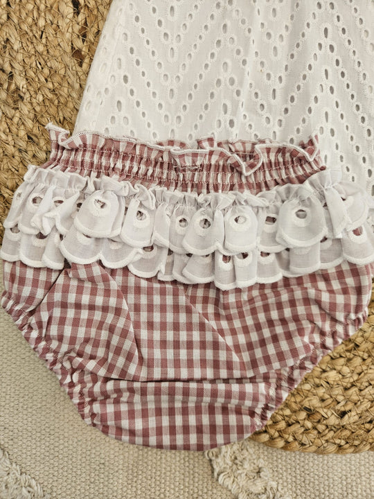 Abitino con culotte e cuffietta