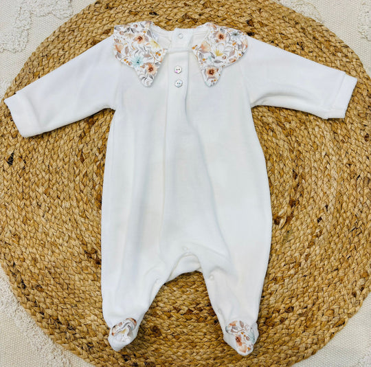 Tutina in ciniglia fiori