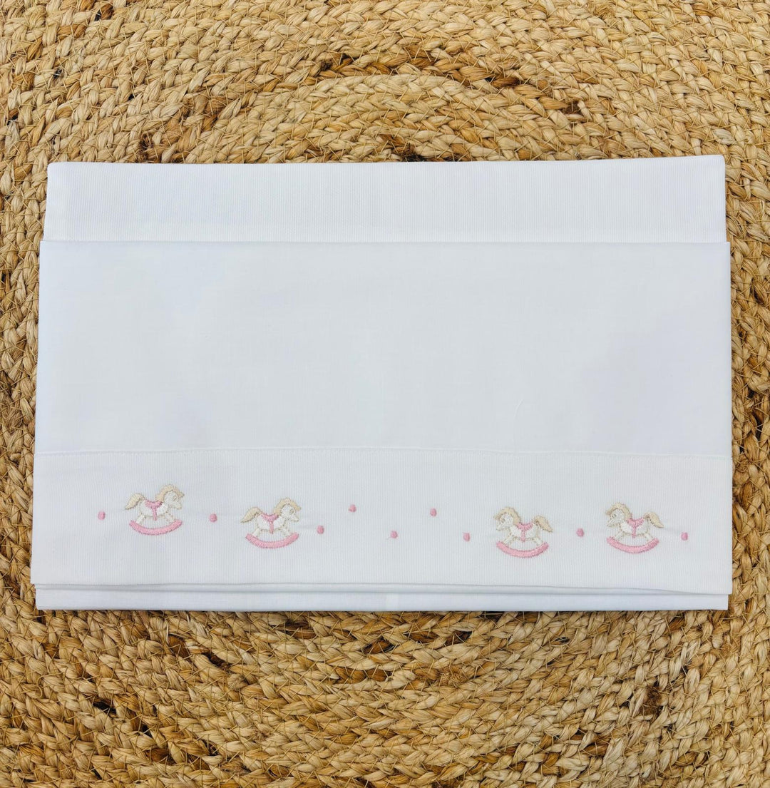 Set Lenzuola 3 pezzi cavalluccio rosa