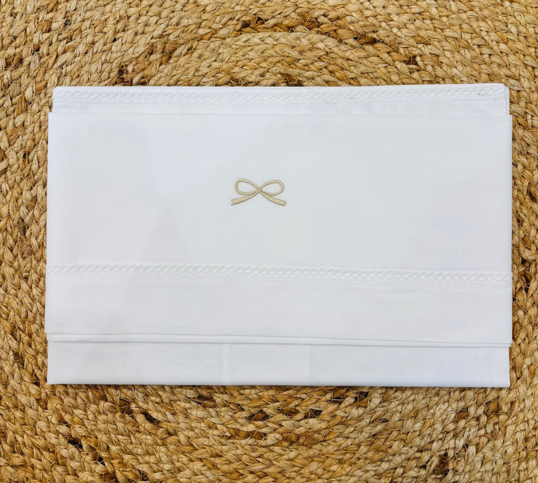 Set Lenzuola 3 pezzi fiocco beige
