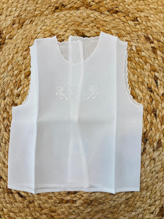 Camicia della Fortuna in Pura Seta ricamo bianco