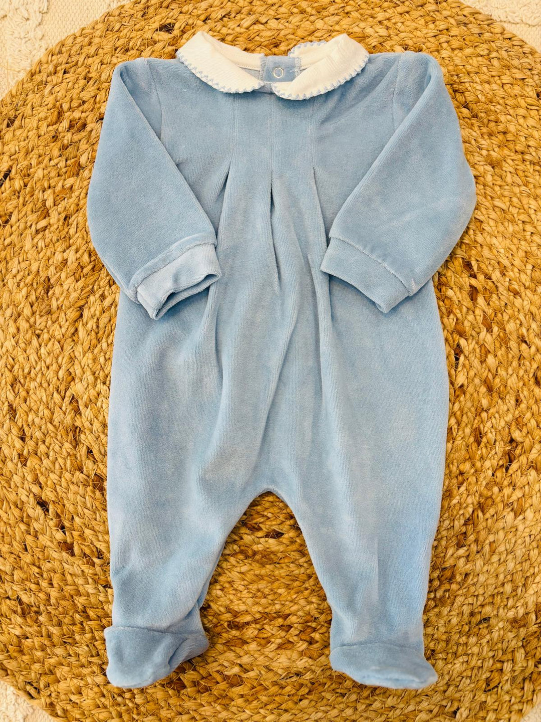 Tutina in ciniglia azzurra