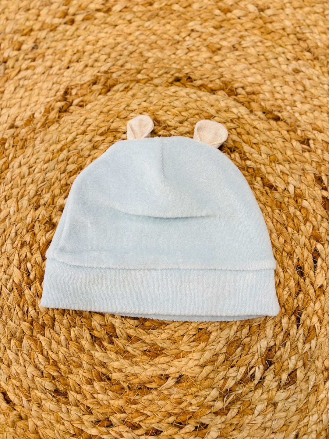 Cappello in ciniglia cielo