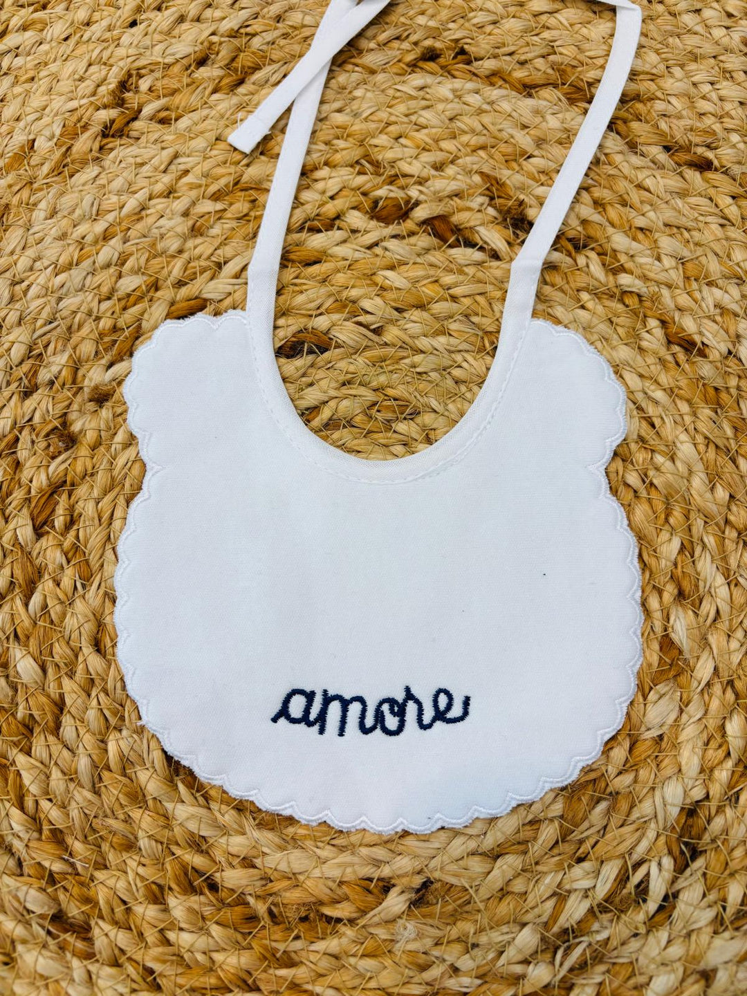 Bavetta ricamo ''Amore'' blu