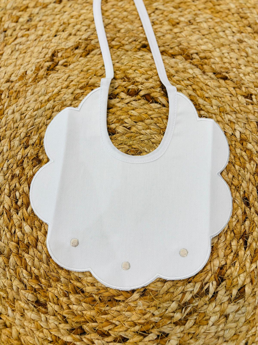 Bavetta ricamo pois beige