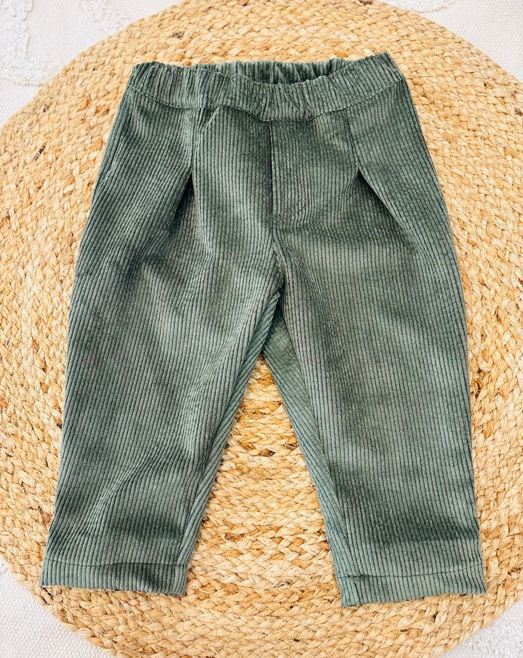 Pantalone in velluto verde bosco