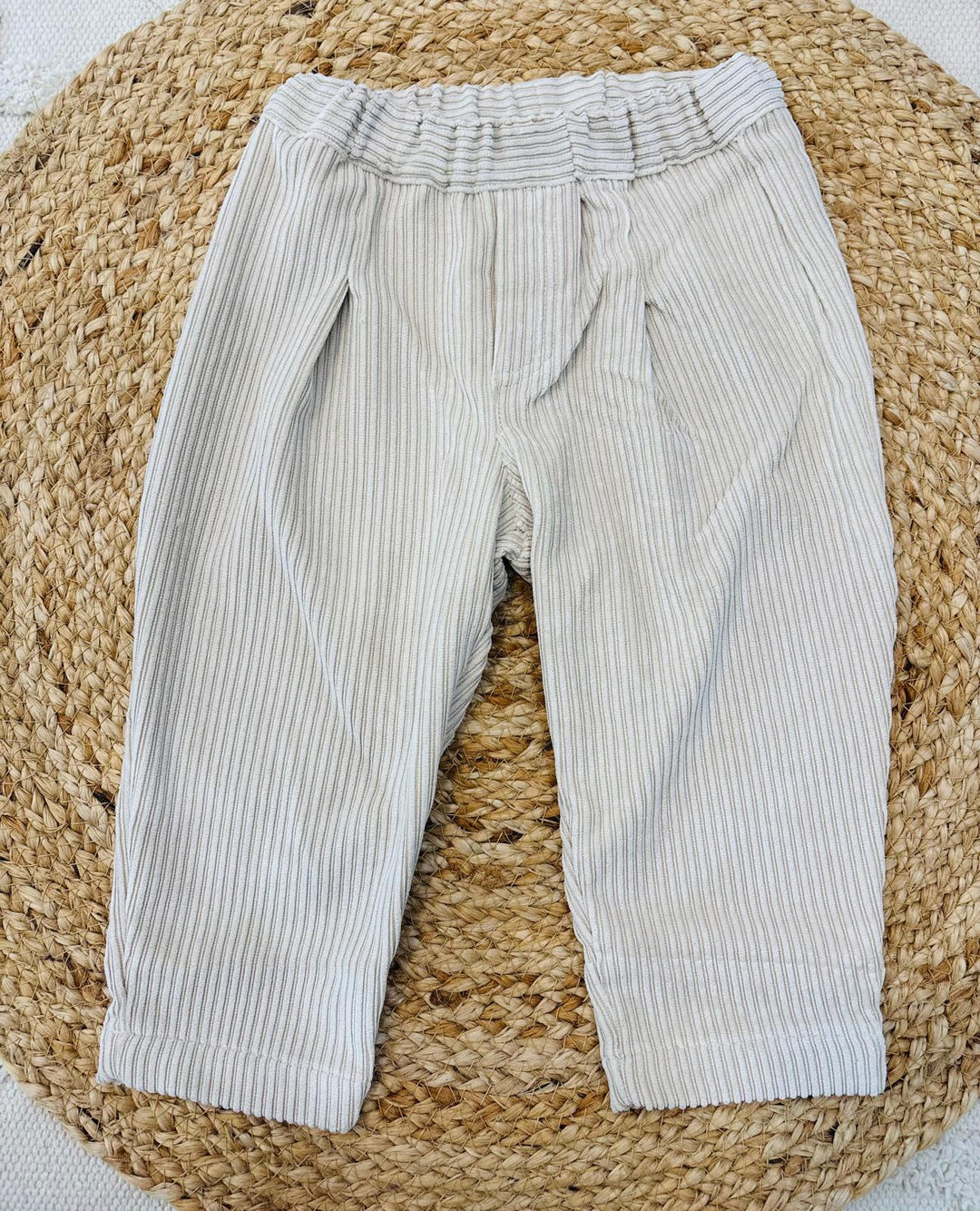 Pantalone in velluto beige