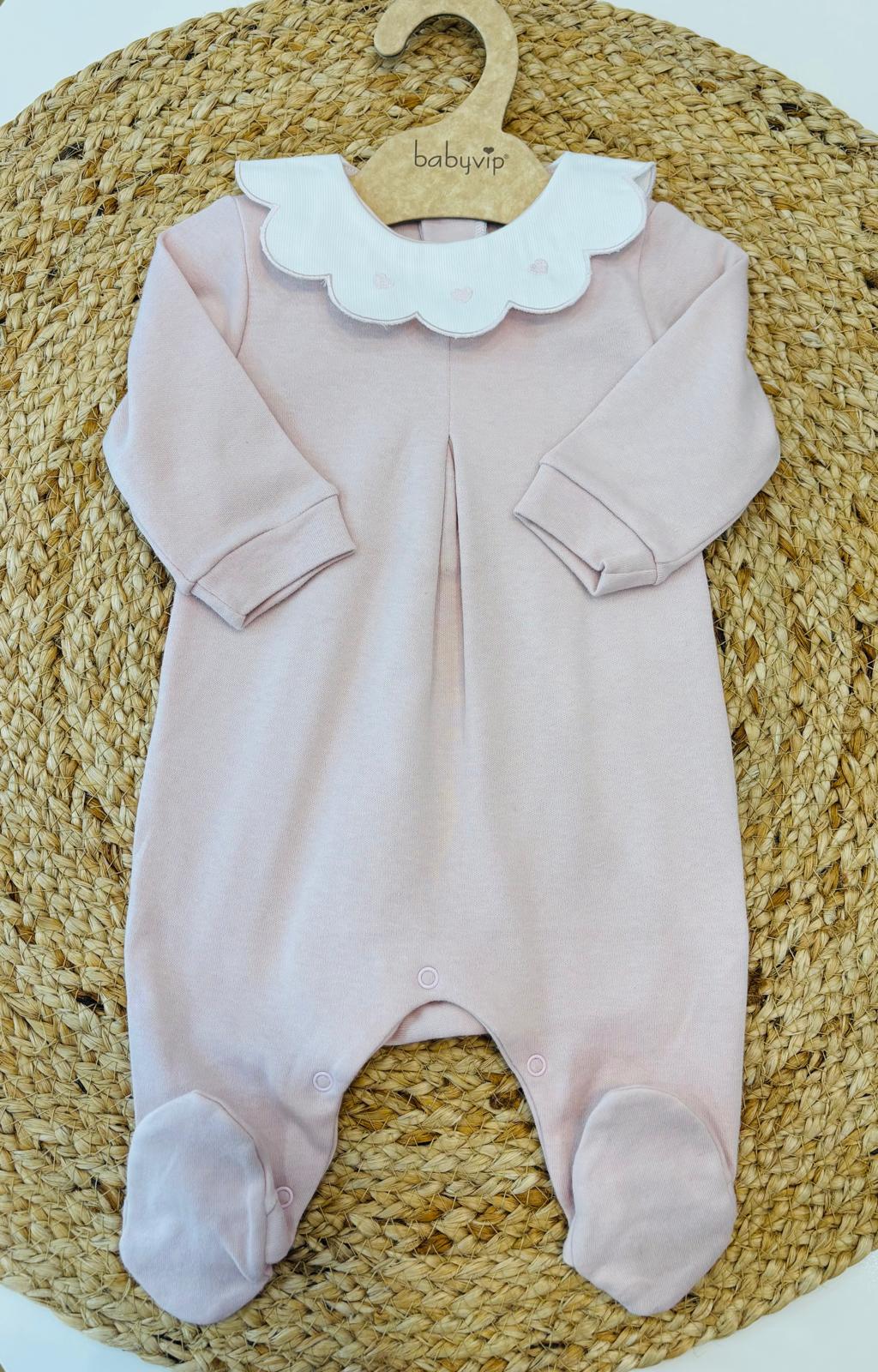 Tutina in caldo cotone cuori rosa