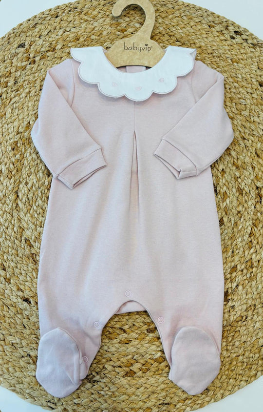 Tutina in caldo cotone cuori rosa