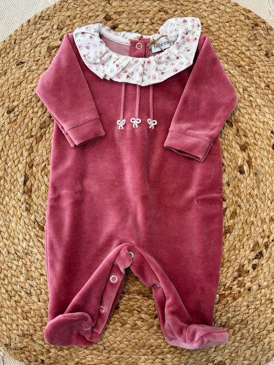 Tutina in ciniglia fiori