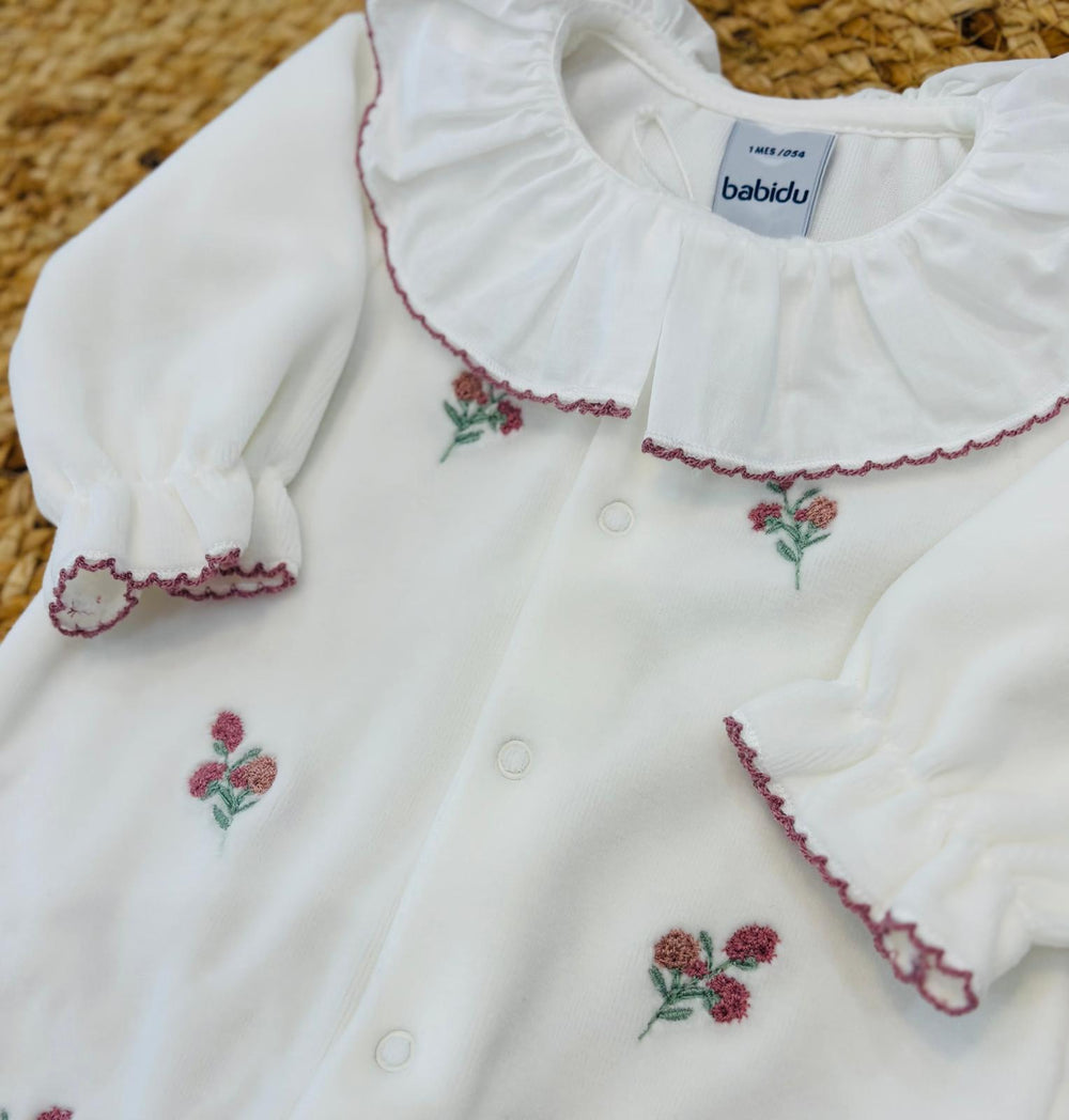 Tutina in ciniglia fiori
