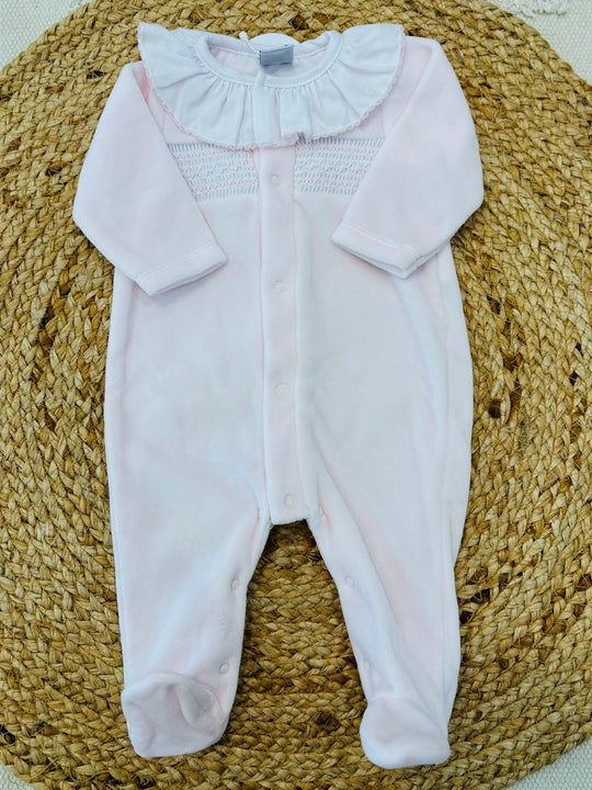 Tutina in ciniglia punto smock